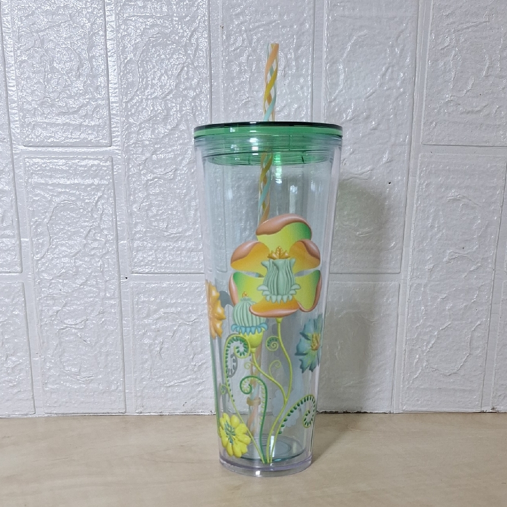 Starbucks Summer 2025 Floral Transparent Venti Tumbler